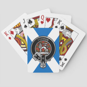 Baraja De Cartas Clan Bruce Escudo y Tartán en Saltire