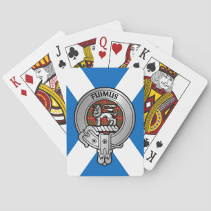 Baraja De Cartas Clan Bruce Escudo y Tartán en Saltire