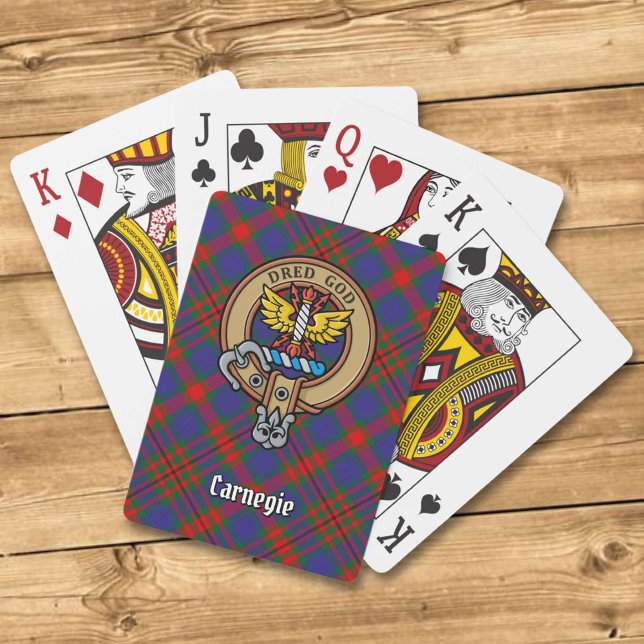 Baraja De Cartas Clan Carnegie Escudo sobre Tartán (Subido por el creador)