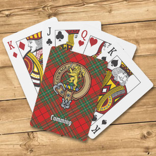 Baraja De Cartas Clan Cumming Escudo sobre Tartán