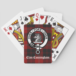 Baraja De Cartas Clan Cunningham Escudo Badge y Tartán