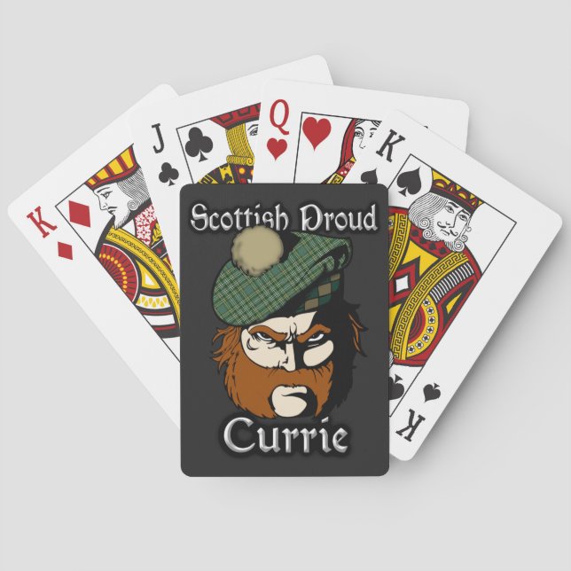 Baraja De Cartas Clan Currie Tartan Clansman de Escocia (Reverso)