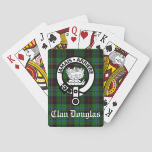 Baraja De Cartas Clan Douglas Escudo Badge & Tartán