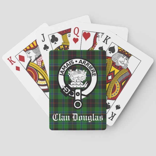 Baraja De Cartas Clan Douglas Escudo Badge & Tartán (Reverso)