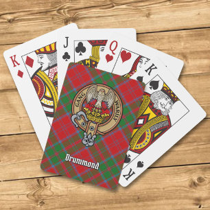 Baraja De Cartas Clan Drummond Escudo sobre Tartán