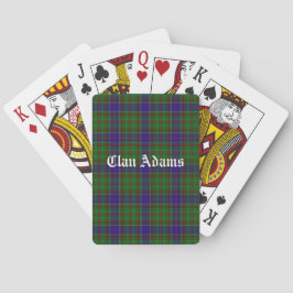 Baraja De Cartas Clan escocés Adams Tartan Plaid Personalizado