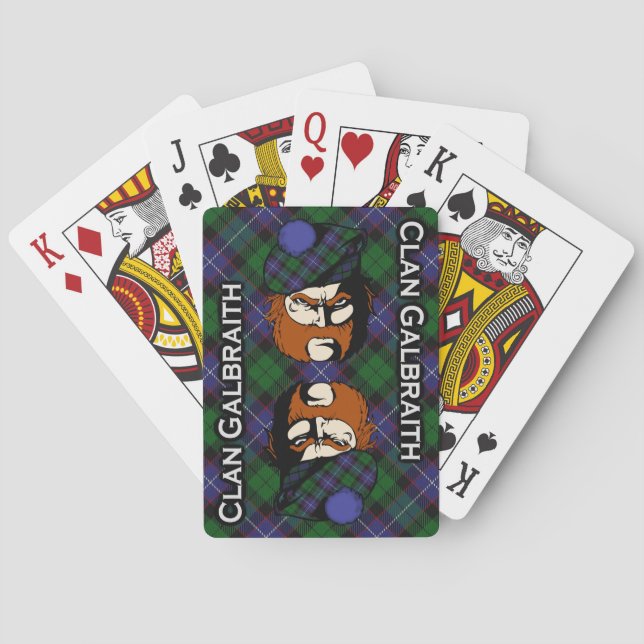 Baraja De Cartas Clan escocés Galbraith Tartan Deck (Reverso)