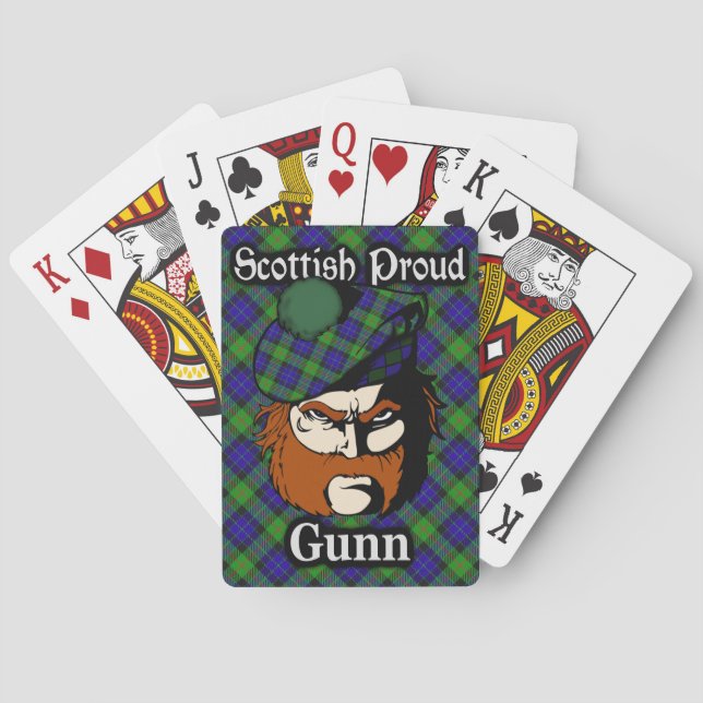 Baraja De Cartas Clan escocés Gunn Tartan Deck (Reverso)