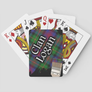 Baraja De Cartas Clan escocés Logan Tartan Paint Brush