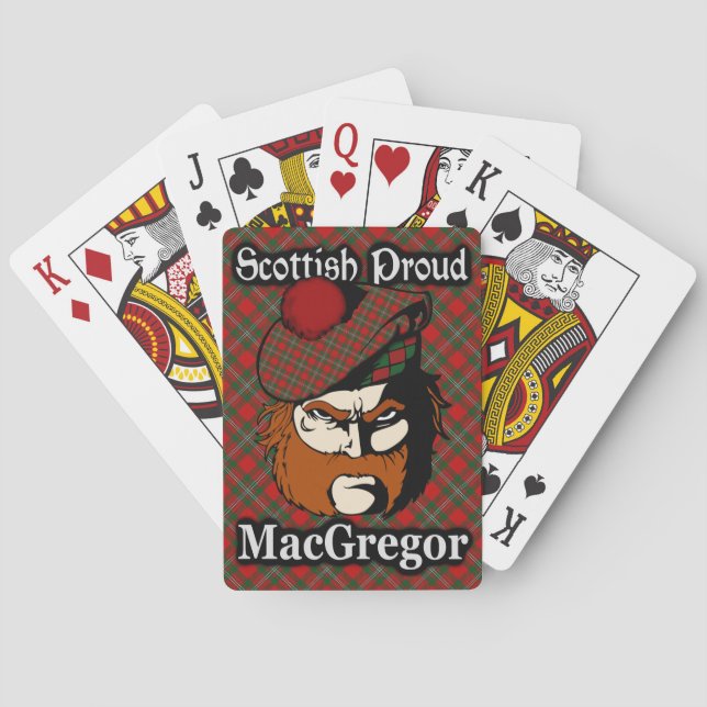 Baraja De Cartas Clan escocés MacGregor Tartán (Reverso)