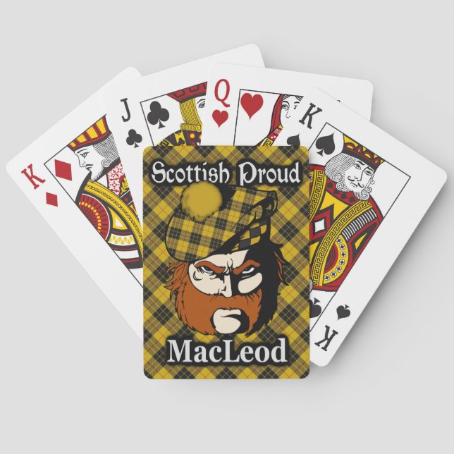 Baraja De Cartas Clan escocés MacLeod Tartan (Reverso)