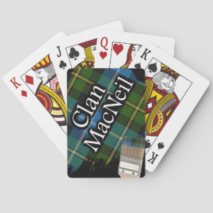 Baraja De Cartas Clan escocés MacNeil Tartan Paint Brush