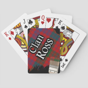 Baraja De Cartas Clan escocés Ross Tartan Paint Brush