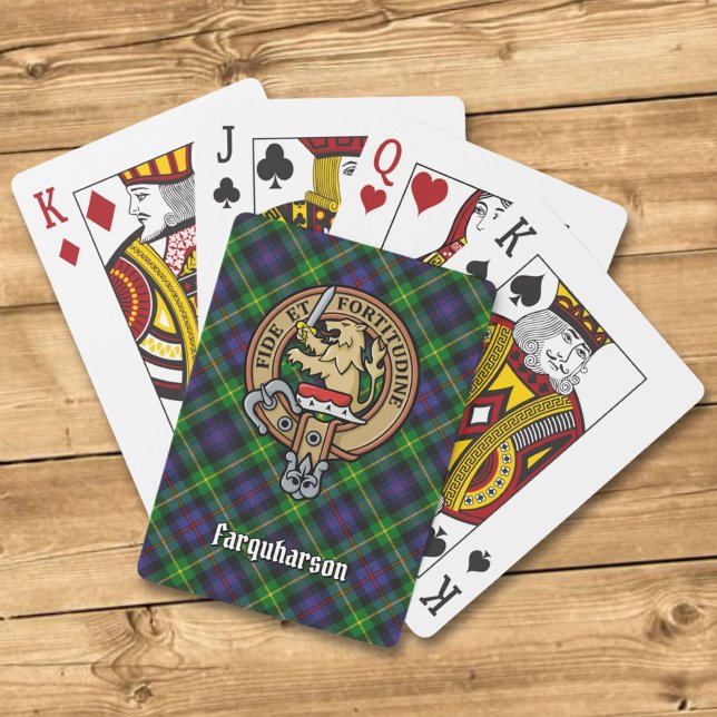 Baraja De Cartas Clan Farquharson Escudo sobre las tarjetas de Tart (Subido por el creador)