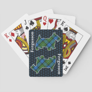Baraja De Cartas Clan Fergusson Tartan Scottish Terrier Edition