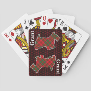 Baraja De Cartas Clan Grant Tartan Scottish Terrier Edition