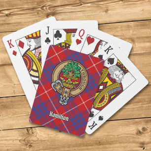 Baraja De Cartas Clan Hamilton Escudo sobre las tarjetas de juego R