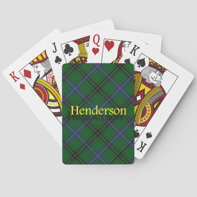 Baraja De Cartas Clan Henderson Scottish Tartan (Reverso)