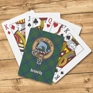 Baraja De Cartas Clan Kennedy Escudo sobre Tartán