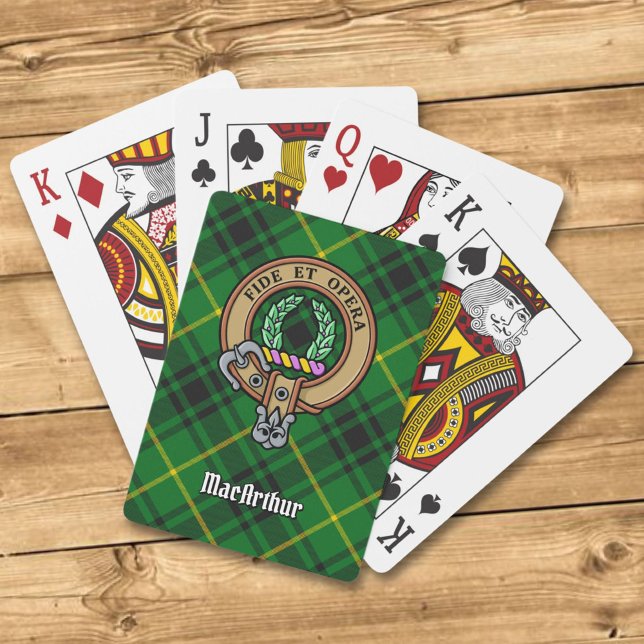 Baraja De Cartas Clan MacArthur Escudo sobre Tartán (Subido por el creador)