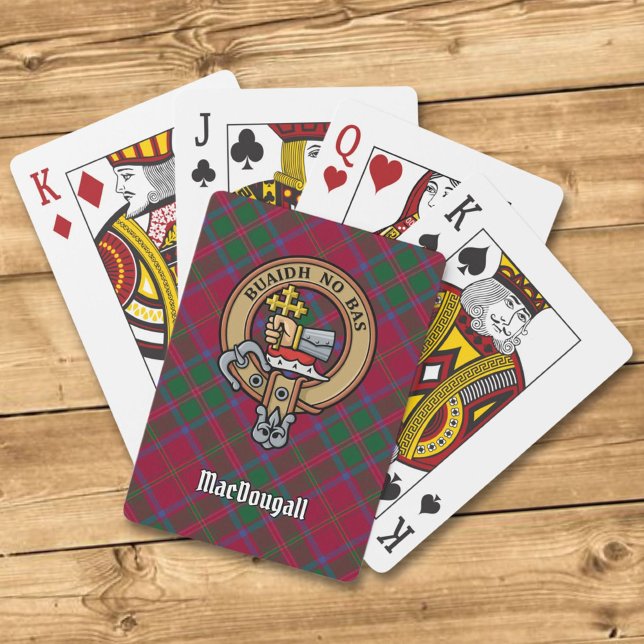 Baraja De Cartas Clan MacDougall Escudo sobre Tartán (Subido por el creador)
