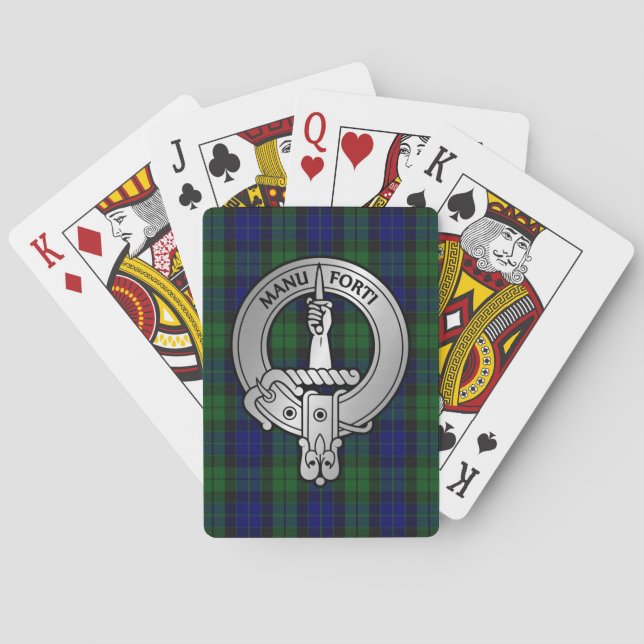 Baraja De Cartas Clan MacKay Escudo y Tartán (Reverso)