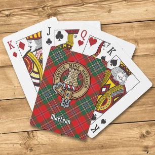 Baraja De Cartas Clan MacLean Escudo sobre Tartán