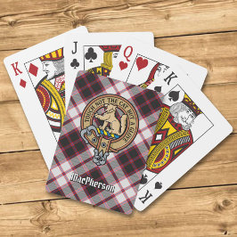 Baraja De Cartas Clan MacPherson Escudo sobre la caza de tartán