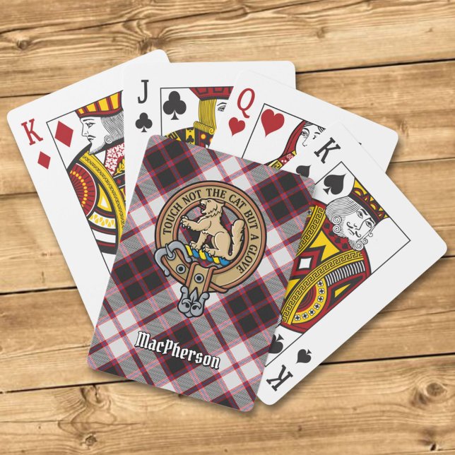 Baraja De Cartas Clan MacPherson Escudo sobre la caza de tartán (Subido por el creador)