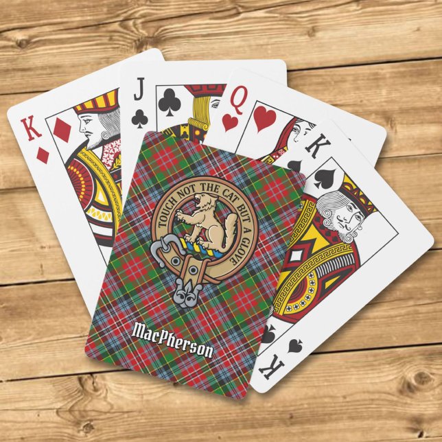 Baraja De Cartas Clan MacPherson Escudo sobre las tarjetas de Tartá (Subido por el creador)