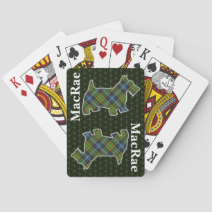 Baraja De Cartas Clan MacRae Hunting Tartan Scottish Terrier