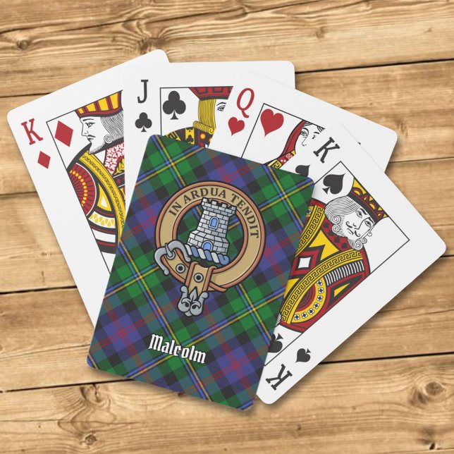 Baraja De Cartas Clan Malcolm Crest over Tartan (Subido por el creador)