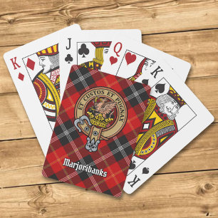 Baraja De Cartas Clan Marjoribanks Escudo sobre Tartán