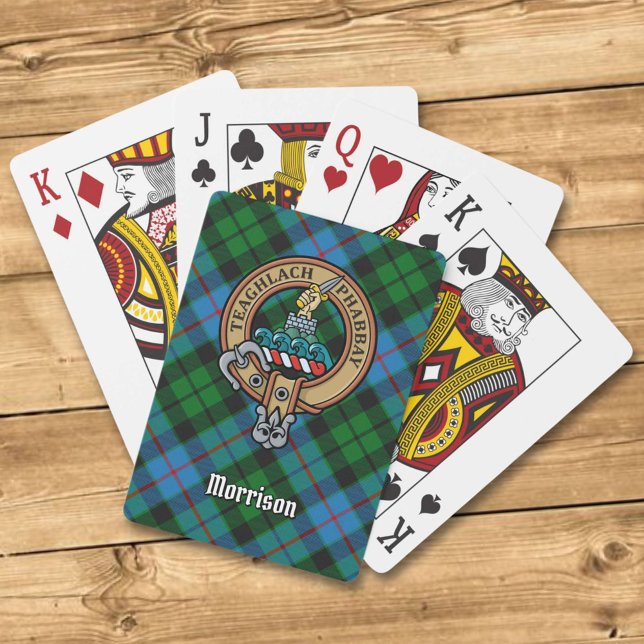 Baraja De Cartas Clan Morrison Escudo sobre la caza de tartán (Subido por el creador)