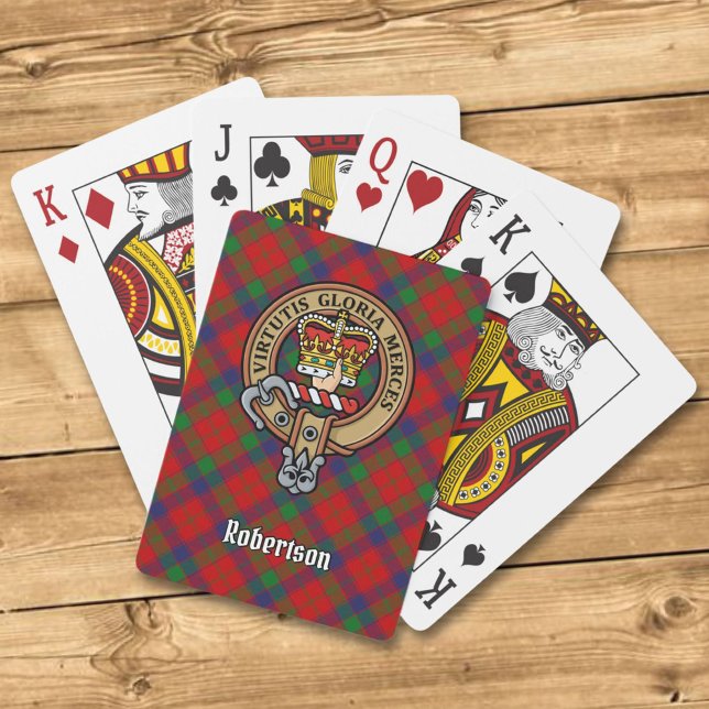 Baraja De Cartas Clan Robertson Escudo sobre Tartán (Subido por el creador)