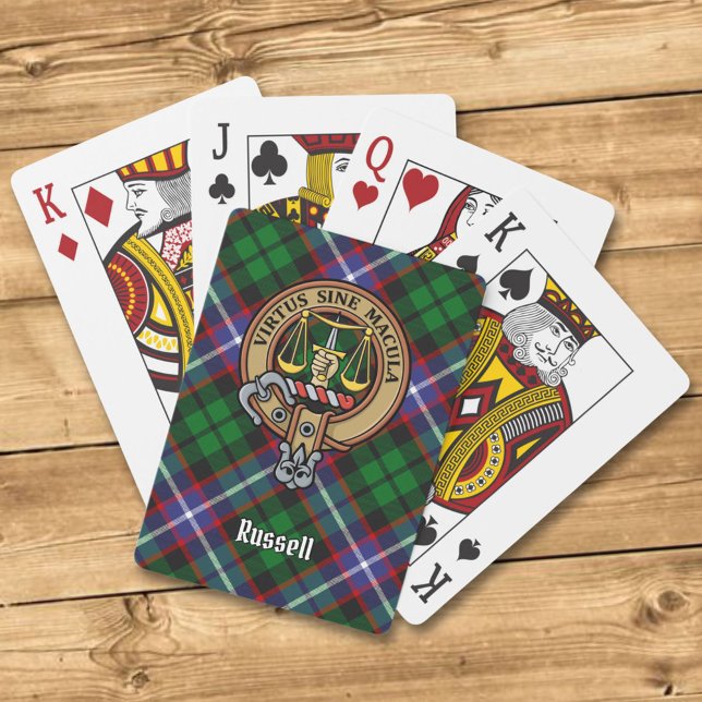 Baraja De Cartas Clan Russell Cresta sobre Tartán (Subido por el creador)