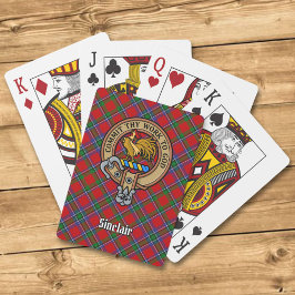 Baraja De Cartas Clan Sinclair Escudo sobre Tartán