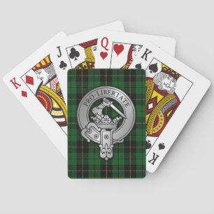 Baraja De Cartas Clan Wallace Escudo y Hunting Tartán