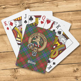 Baraja De Cartas Clan Wilson Escudo sobre Tartán Moderno
