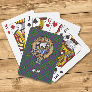Baraja De Cartas Clan Wood Escudo sobre Tartán