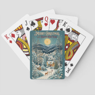 Baraja De Cartas Claro de luna sobre el valle invernal