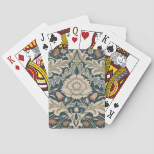Baraja De Cartas Clásico de flores del jardín floral de William Mor