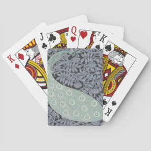 Baraja De Cartas Clásico de pájaro de Peacock Art Nouveau
