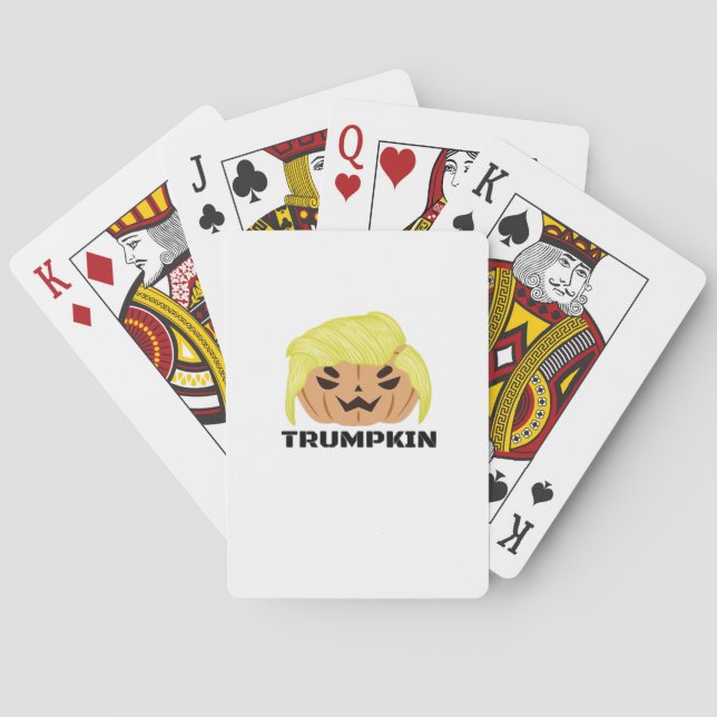 Baraja De Cartas Clásico de Trumpkin de Halloween (Reverso)
