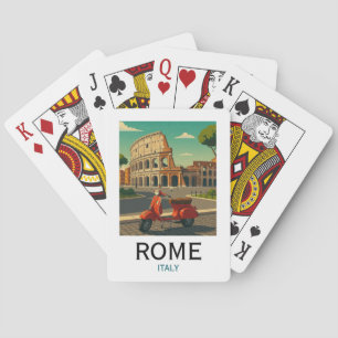 Baraja De Cartas Clásico Roma Italia Coliseo Vintage Viajes