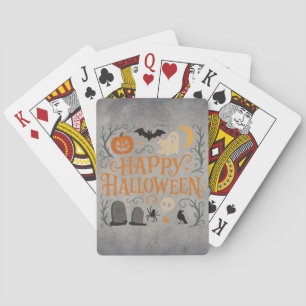 Baraja De Cartas Clásico, vintage Happy Halloween