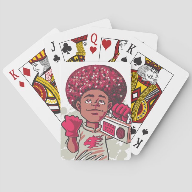 Baraja De Cartas Classic Playing Cards – YOUTH Power Afro & Boombox (Reverso)