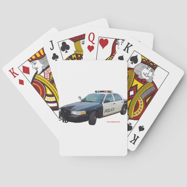 Baraja De Cartas Classic_Police_Car_Black_White (Reverso)