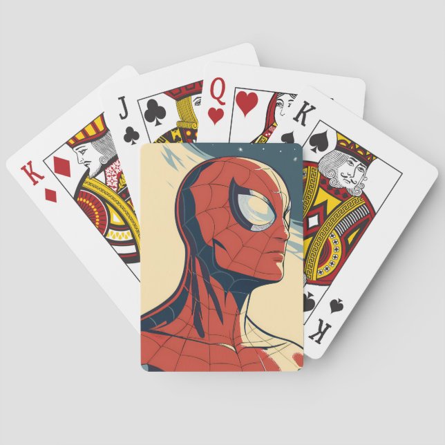 Baraja De Cartas Classic Spider-Man with Dynamic Cosmic Background (Reverso)