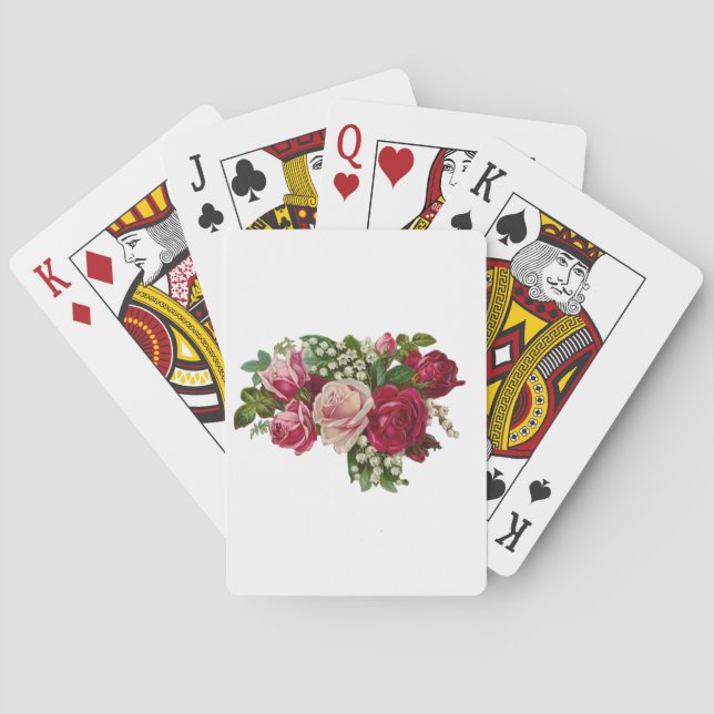 Baraja De Cartas Classic Victorian Roses Lily of the Valley Romance (Reverso)